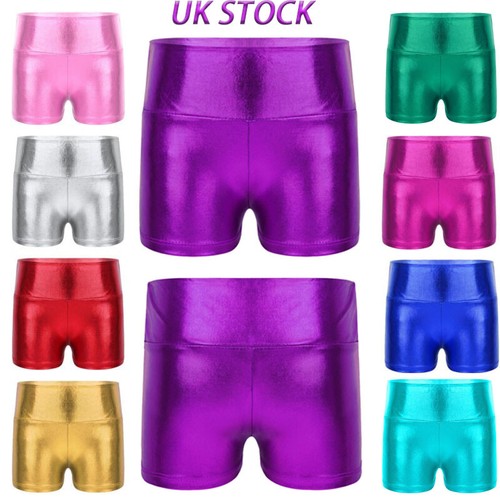 Girls metallic dance shorts - uk,