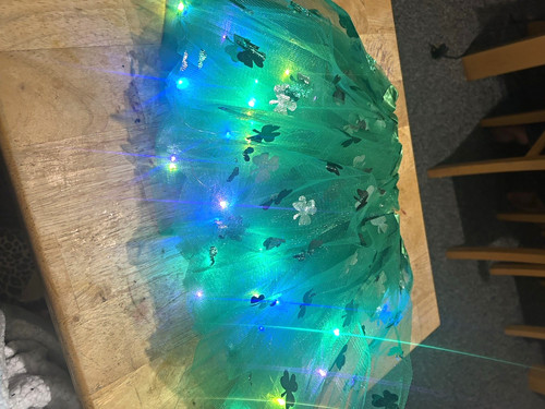 Girls green led light tulle - girls, light-up