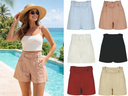 Womens high waisted - waisted, belted