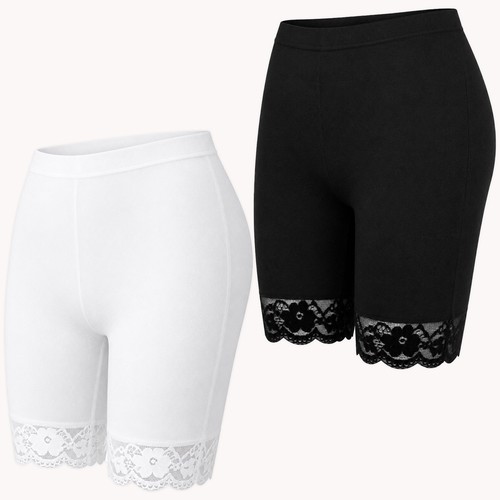 Womens lace trim cycling - lace,
