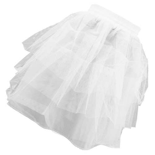 Durable white short petticoat - white,